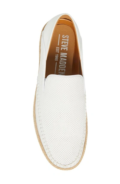 Steve Madden Caydenn Slip-on Shoe In White Leather