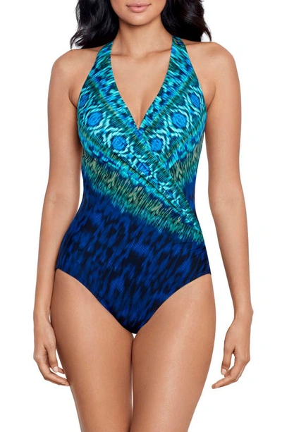 Shop Miraclesuit ® Alhambra Wrapsody One-piece Swimsuit In Blue Multi