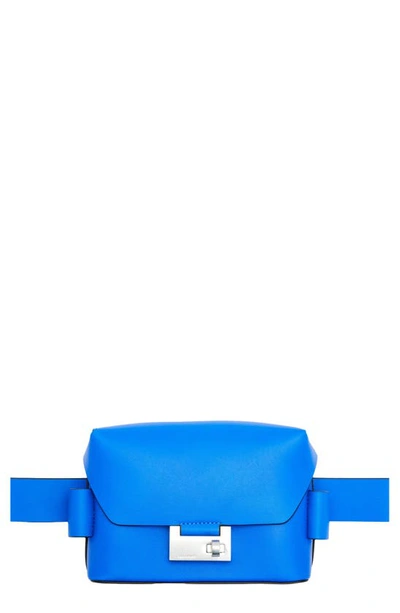 Shop Allsaints Frankie Leather Crossbody Bag In Cala Blue