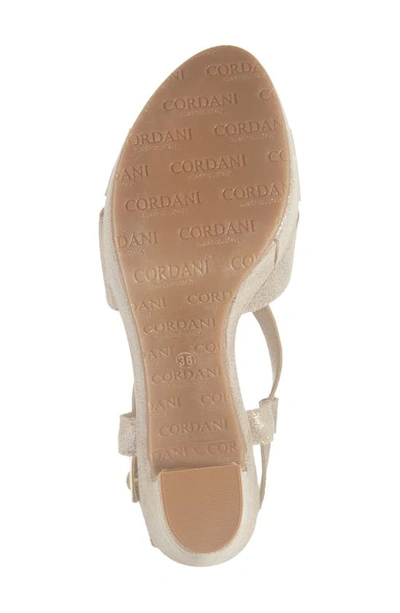 Cordani Tahlia Strappy Platform Sandal In Dusty Gold