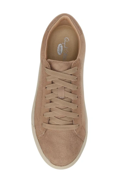 Dr. Scholl's Take It Easy Platform Sneaker In Taupe Suede