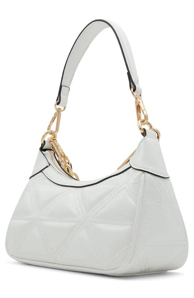 Shop Aldo Ferventtx Faux Leather Shoulder Bag In White