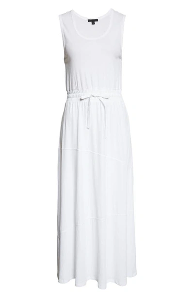 Shop Atm Anthony Thomas Melillo Elastic Waist Tank Cotton Jersey Dress In White
