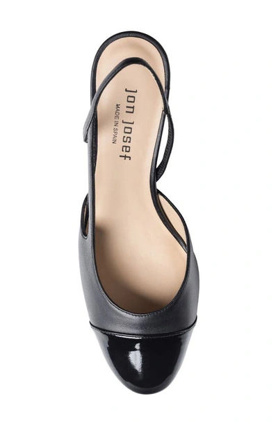 Jon Josef Daniela Block Heel Slingback Pump In Black Combo