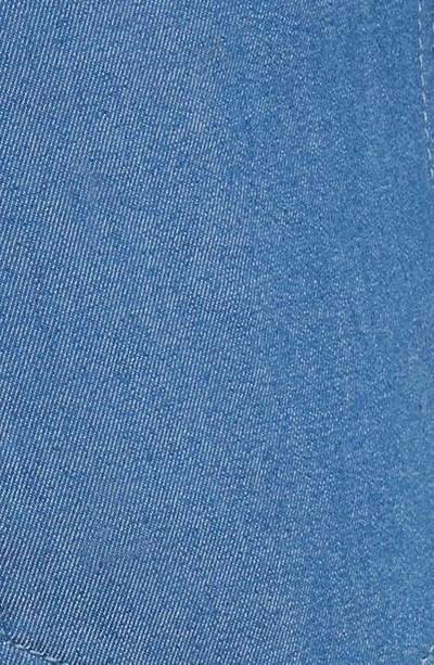Shop Cinq À Sept Shanis Front Slit Cotton Blend Pants In Aegean Blue