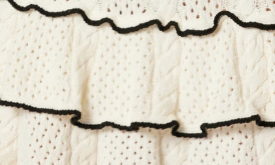 Joie Tanya Tiered Fit-and-flare Skirt In Porcelain