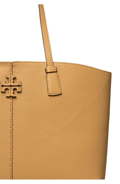 Shop Tory Burch Mcgraw Leather Tote In Tiramisu