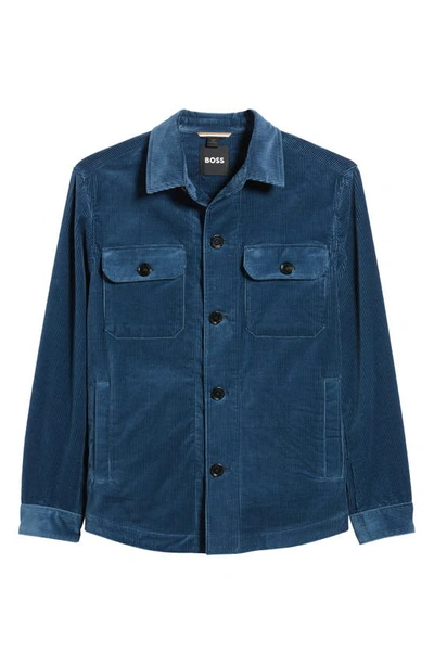 Stretch Cotton Corduroy Shirt Jacket