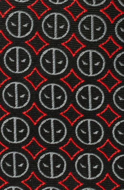 Cufflinks, Inc X Marvel Deadpool Medallion Silk Blend Tie In Black