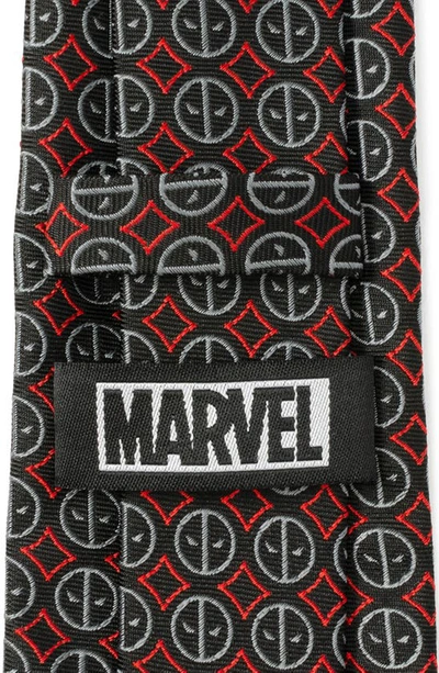 Shop Cufflinks, Inc . X Marvel Deadpool Medallion Silk Blend Tie In Black