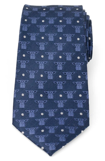 Shop Cufflinks, Inc . Grogu Silk Blend Tie In Navy