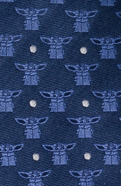 Shop Cufflinks, Inc Grogu Silk Blend Tie In Navy