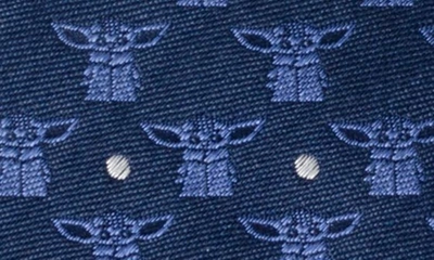 Shop Cufflinks, Inc Grogu Silk Blend Tie In Navy