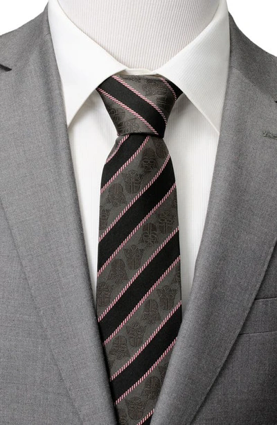 Shop Cufflinks, Inc . Vader Stripe Silk Blend Tie In Black
