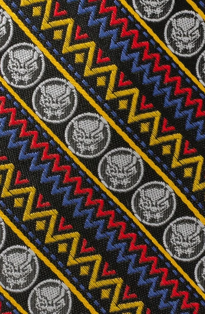 Shop Cufflinks, Inc . Black Panther Stripe Silk Blend Tie