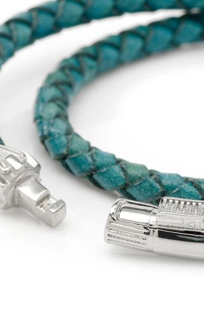 Shop Cufflinks, Inc Star Wars™ Obi Wan Kenobi Braided Leather Lightsaber Bracelet In Navy