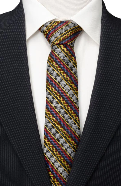 Shop Cufflinks, Inc . Black Panther Stripe Silk Blend Tie