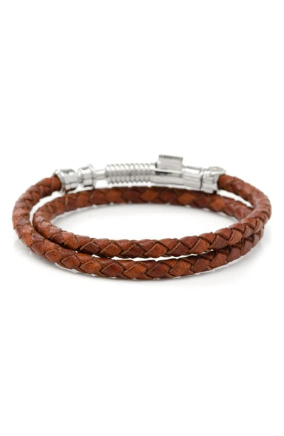 Shop Cufflinks, Inc Star Wars™ Obi Wan Kenobi Braided Leather Lightsaber Bracelet In Brown