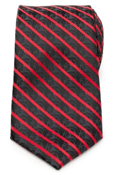 Shop Cufflinks, Inc . X Star Wars™ Vader Stripe Silk Blend Tie In Black