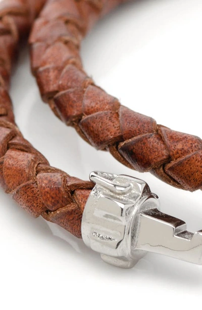 Shop Cufflinks, Inc Star Wars™ Obi Wan Kenobi Braided Leather Lightsaber Bracelet In Brown