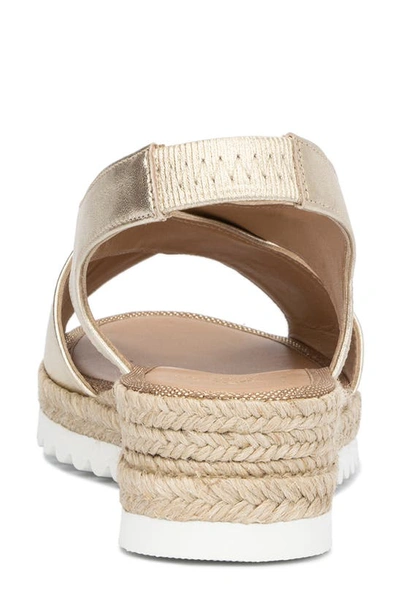 Aquatalia Adelina Metallic Crisscross Slingback Espadrilles In Platinum