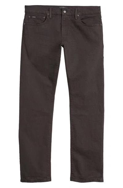 Shop Polo Ralph Lauren Varick Slim Straight Leg Stretch Five Pocket Pants In Black Stretch