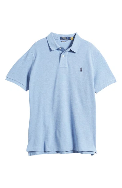 Shop Polo Ralph Lauren Cotton Piqué Polo In Isle Heather