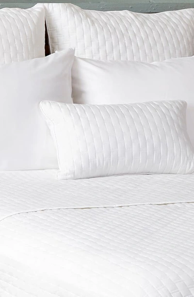 Bedvoyage Quilted Throw Pillow In White