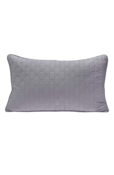 Shop Bedvoyage Quilted Throw Pillow In Platinum