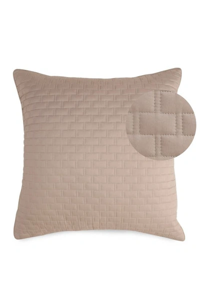 Shop Bedvoyage Quilted Euro Sham In Champagne