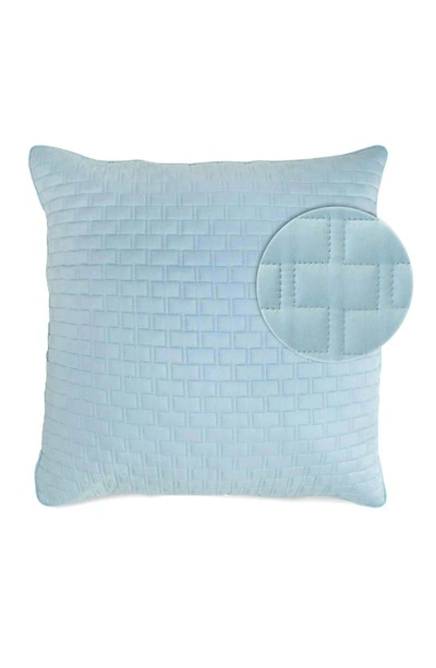 Shop Bedvoyage Quilted Euro Sham In Sky