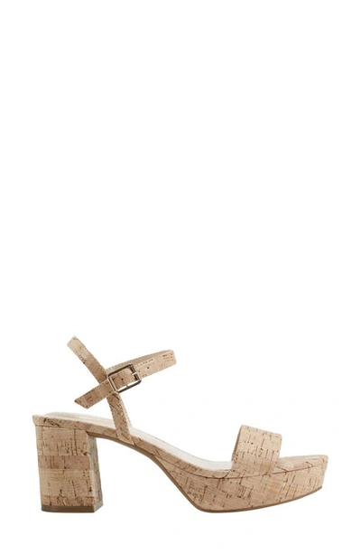 Shop Bandolino Pennie Cork Platform Sandal In Natural