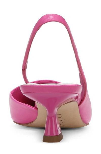 Sarto By Franco Sarto Devin Pointed Toe Slingback Pump In Shocking Pink