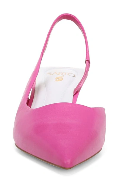 Sarto By Franco Sarto Devin Pointed Toe Slingback Pump In Shocking Pink