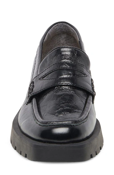 Shop Dolce Vita Elias Loafer In Onyx Crinkle Patent