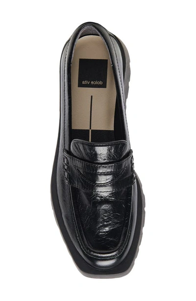 Shop Dolce Vita Elias Loafer In Onyx Crinkle Patent