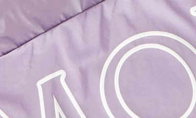 Shop Moncler Kids' Vonnes Logo Hooded Down Coat In Purple