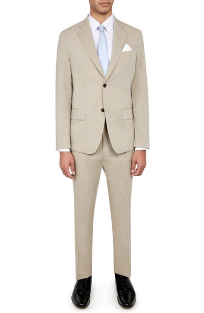 Shop Wrk Slim Fit Performance Suit In Taupe