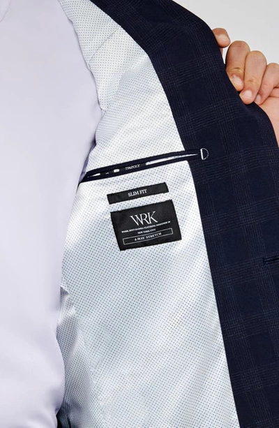 Wrk Check Sport Coat In Navy