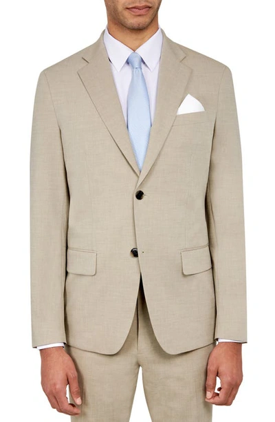 Wrk Slim Fit Performance Suit In Taupe