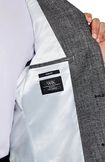 Shop Wrk Textured Sport Coat In Black/ White