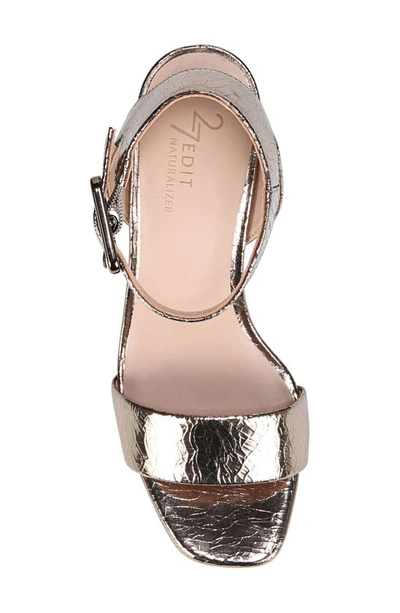 Shop 27 Edit Naturalizer Jaselle Platform High Heel Sandal In Luna Metallic Leather