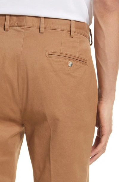 Shop Peter Millar Pilot Flat Front Pants In British Tan
