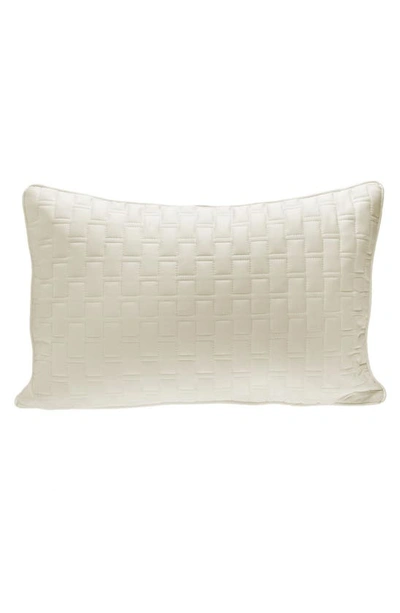 Shop Bedvoyage Quilted Throw Pillow In Ivory
