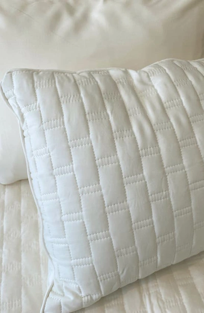 Shop Bedvoyage Quilted Throw Pillow In Ivory