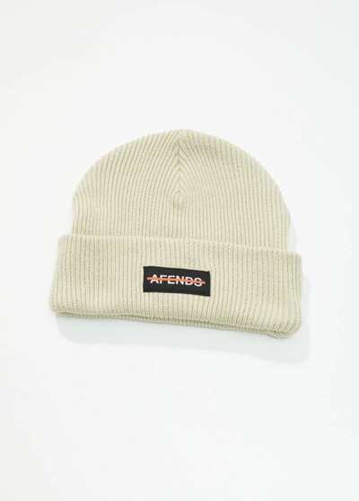 Shop Afends Ribbed Beanie In Beige