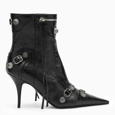 Shop Balenciaga | Black Leather Cagole Ankle Boot