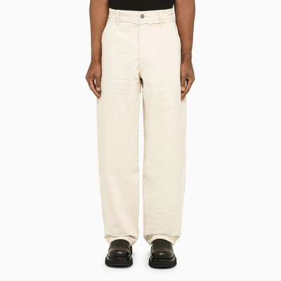 Shop Airei | Natural-coloured Straight Jeans In White