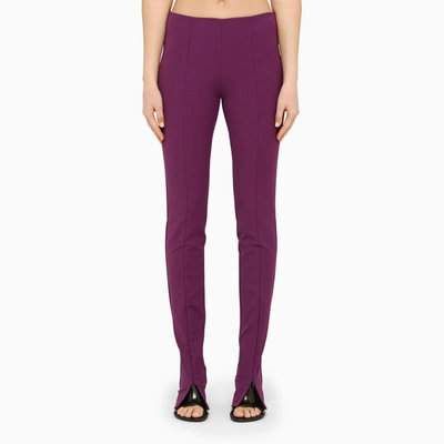 Shop Sportmax Skinny Purple Trousers