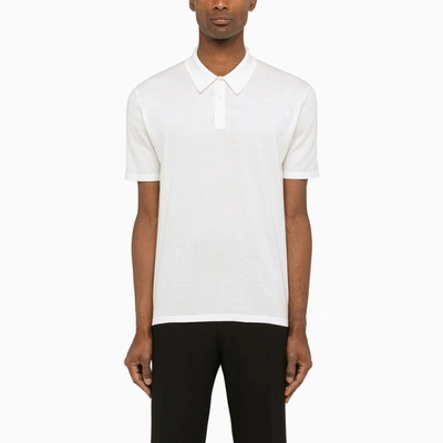 Shop Roberto Collina | White Cotton Polo Shirt
